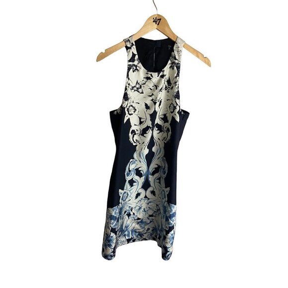 Tibi New York Women's Sleeveless Black Silk Floral Dress - 6 - Picture 1 of 11